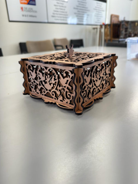 Engraved Wooden Jewellery Box